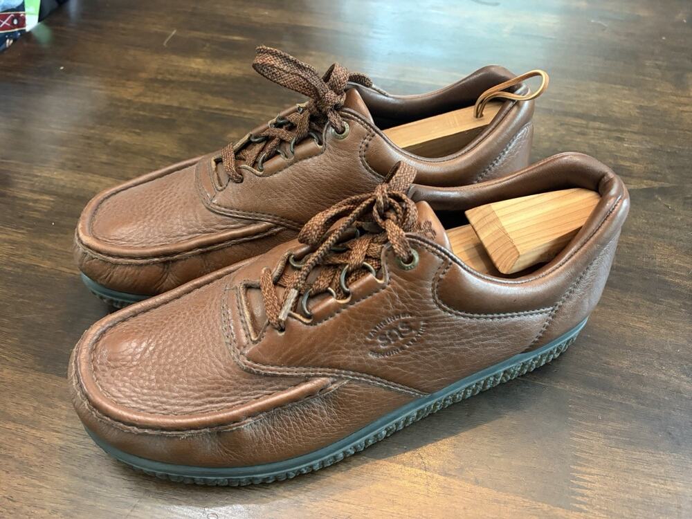 SAS Men's Brown Tripad Pathfinder Moc Toe Casual Shoes size 11.5 M Great Shape